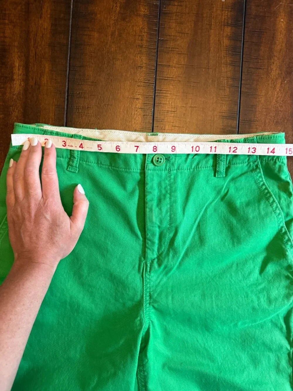GAP KIDS Green Khaki Shorts, Size 14 Husky